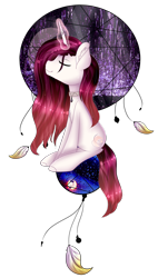 Size: 2283x4027 | Tagged: safe, artist:angellightyt, oc, oc only, pony, unicorn, dreamcatcher, eyes closed, glowing, glowing horn, horn, magic, simple background, solo, telekinesis, transparent background, unicorn oc