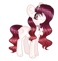 Size: 779x811 | Tagged: safe, artist:angellightyt, oc, oc only, pony, unicorn, base used, chest fluff, choker, colored hooves, female, horn, horn jewelry, jewelry, mare, simple background, smiling, solo, transparent background, unicorn oc