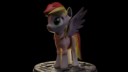 Size: 1920x1080 | Tagged: safe, artist:jerd, oc, oc only, oc:anja snow, pegasus, pony, equestria at war mod, 3d, black background, clothes, military uniform, model, pegasus oc, simple background, solo, spread wings, uniform, wings