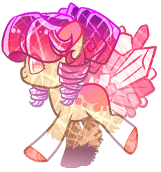 Size: 698x748 | Tagged: safe, artist:anno酱w, oc, oc only, crystal pony, pony, base used, bow, chibi, crystal, hair bow, simple background, solo, transparent background