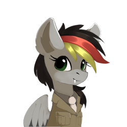 Size: 2000x2000 | Tagged: safe, artist:sesek, oc, oc only, oc:anja snow, pegasus, pony, equestria at war mod, clothes, female, high res, mare, old art, pegasus oc, simple background, solo, transparent background, uniform