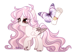 Size: 1920x1391 | Tagged: safe, artist:afterglory, oc, pegasus, pony, adoptable, base used, colored wings, female, magical lesbian spawn, mare, offspring, parent:apple polish, parent:fluttershy, parents:polishy, simple background, solo, transparent background, two toned wings, wings