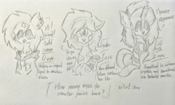 Size: 4432x2664 | Tagged: safe, oc, oc only, oc:cold froth, oc:cyclor, oc:trollof cream, cyclops, cyclops pony, monster pony, tentacles, traditional art