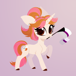 Size: 3000x3000 | Tagged: safe, artist:belka-sempai, oc, oc only, oc:belka, pony, unicorn, demisexual pride flag, high res, pride, pride flag, solo, ych example, your character here