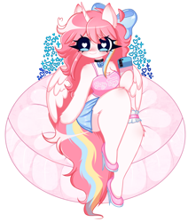 Size: 3000x3530 | Tagged: safe, artist:arwencuack, oc, oc only, oc:nekonin, alicorn, anthro, arm hooves, bow, clothes, collar, commission, crossdressing, cute, femboy, fluffy, garter, hair bow, heart, heart eyes, high heels, high res, male, phone, schrödinger's pantsu, shoes, simple background, sitting, skirt, solo, trap, white background, wingding eyes