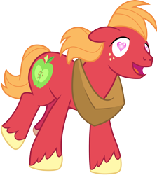 Size: 3000x3354 | Tagged: safe, artist:cloudy glow, big macintosh, earth pony, pony, g4, .ai available, heart, heart eyes, high res, male, simple background, solo, stallion, transparent background, vector, wingding eyes