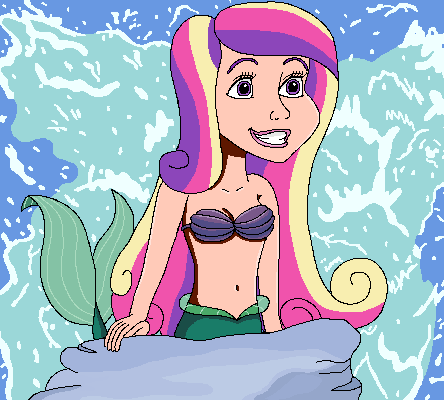 Safe Artist Ocean Lover Princess Cadance Human Mermaid