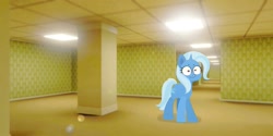 Size: 1551x774 | Tagged: safe, artist:c4n4ry0nl1n3, trixie, pony, unicorn, g4, solo, the backrooms, this will end in tears