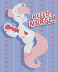 Size: 1763x2160 | Tagged: safe, artist:glowfangs, nurse redheart, pony, solo, thermometer