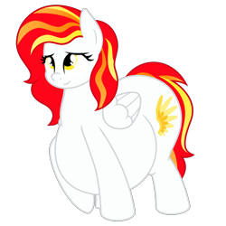 Size: 3000x3000 | Tagged: safe, artist:worstsousaphonehorse, oc, oc only, oc:diamond sun, pegasus, pony, belly, big belly, fat, female, high res, huge belly, large butt, simple background, solo, transparent background, vector