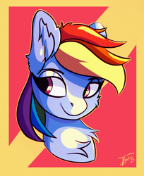 Size: 1962x2400 | Tagged: safe, artist:tyleks, rainbow dash, pegasus, pony, g4, cute, female, mare, simple background, smiling, solo, solo female