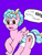 Size: 512x680 | Tagged: safe, artist:cavewolfphil, cozy glow, pegasus, pony, g4, dialogue, diaper, diaper fetish, diaper tabs, diaper tapes, embarrassed, female, fetish, filly, foal, non-baby in diaper, pink coat, pullup (diaper), purple background, simple background, speech bubble, standing, white diaper