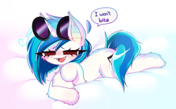 Size: 3752x2332 | Tagged: safe, artist:arwencuack, dj pon-3, vinyl scratch, pony, undead, unicorn, vampire, vampony, g4, chest fluff, commission, fangs, female, fluffy, high res, horn, mare, solo