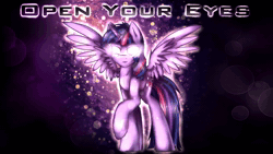 Size: 1280x720 | Tagged: safe, artist:aviators, artist:mixipony, twilight sparkle, alicorn, pony, g4, 2013, animated, artifact, brony music, cover art, downloadable content, female, glowing, glowing eyes, mare, music, nostalgia, solo, sound, twilight sparkle (alicorn), webm, youtube, youtube link, youtube video