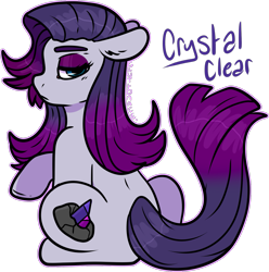 Size: 1359x1370 | Tagged: safe, artist:sexygoatgod, oc, oc only, oc:crystal clear, earth pony, pony, adoptable, bedroom eyes, eyeshadow, female, makeup, simple background, solo, transparent background