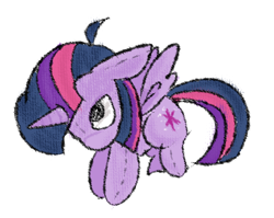 Size: 381x304 | Tagged: safe, artist:anonymare, twilight sparkle, alicorn, pony, g4, plushie, plushification, simple background, solo, twilight sparkle (alicorn), white background