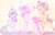 Size: 1261x817 | Tagged: safe, alternate version, artist:mimiporcellini, cheese sandwich, marble pie, pinkie pie, earth pony, pony, g4, birthday, party horn