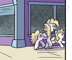 Size: 340x284 | Tagged: safe, artist:amy mebberson, idw, baby surprise, surprise, pegasus, pony, g1, g5, spoiler:comic, spoiler:g5comic, spoiler:g5comic12, adoraprise, baby adoraprise, comic, cute, female, filly, foal, g1 to g5, generation leap