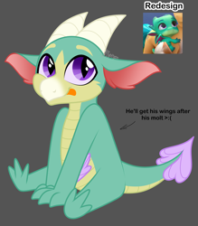 Size: 3000x3420 | Tagged: safe, artist:feather_bloom, hitch trailblazer, sparky sparkeroni, dragon, earth pony, pony, g4, g5, make your mark, my little pony: make your mark, spoiler:my little pony: make your mark, g5 to g4, generation leap, high res, offscreen character, redesign, screencap reference, simple background, solo focus