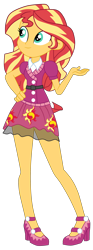 Size: 1900x5123 | Tagged: safe, artist:gmaplay, sunset shimmer, human, equestria girls, g4, my little pony equestria girls: better together, twilight under the stars, clothes, cute, dress, female, festival, school spirit, shimmerbetes, simple background, solo, transparent background