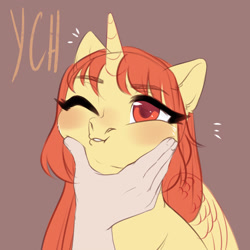 Size: 3000x3000 | Tagged: safe, artist:nika-rain, oc, alicorn, pony, auction, auction open, commission, cute, female, hand, high res, sketch, solo, ych sketch, your character here
