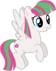 Size: 3001x3798 | Tagged: safe, artist:starryshineviolet, blossomforth, pegasus, pony, a hearth's warming tail, g4, female, flying, high res, mare, simple background, smiling, solo, spread wings, transparent background, vector, wings