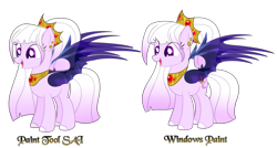 Size: 2860x1528 | Tagged: safe, artist:angellightyt, oc, oc only, bat pony, pony, base used, bat pony oc, colored hooves, duo, eyelashes, female, mare, peytral, simple background, smiling, transparent background