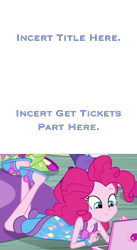 Size: 1920x3506 | Tagged: safe, artist:chanyhuman, pinkie pie, human, equestria girls, g4, computer, laptop computer, meme template, misspelling, simple background, solo, transparent background