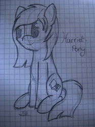 Size: 1280x1707 | Tagged: safe, artist:ask-fleetfoot, oc, oc only, earth pony, pony, female, graph paper, mare, monochrome, solo, traditional art