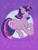 Size: 810x1080 | Tagged: safe, artist:catsming, twilight sparkle, pony, unicorn, g4, female, floppy ears, purple background, raised hooves, short hair, smiling, solo, unicorn twilight
