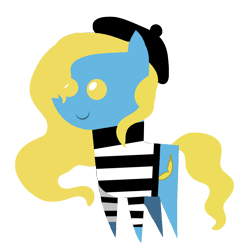 Size: 1080x1080 | Tagged: safe, artist:archooves, oc, oc only, oc:madame banane, pony, france, hat, nation ponies, pointy ponies, ponified, simple background, solo, transparent background