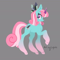 Size: 2048x2048 | Tagged: safe, artist:cupute, minty, oc, oc only, pony, unicorn, g3, high res, princess minty lazurite, solo