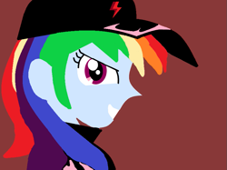 Size: 823x617 | Tagged: safe, artist:mlpandboboiboyfan, rainbow dash, human, equestria girls, g4, boboiboy, boboiboy halilintar, cap, digital art, hat