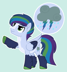 Size: 2126x2268 | Tagged: safe, artist:pastelnightyt, oc, oc:rainbow storm, pegasus, pony, base used, colored wings, high res, male, offspring, parent:rainbow dash, parent:soarin', parents:soarindash, solo, stallion, two toned wings, wings