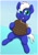 Size: 1480x2136 | Tagged: safe, artist:heretichesh, oc, oc only, oc:electric blue, pony, chocolate biscuit, cookie, cute, eating, food, giant food, hoof hold, looking at you, ocbetes, smiling, smiling at you, solo, tongue out