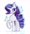Size: 1466x1658 | Tagged: safe, artist:qwennondeathdie, rarity, pony, unicorn, g4, female, mare, raised hoof, simple background, solo, white background