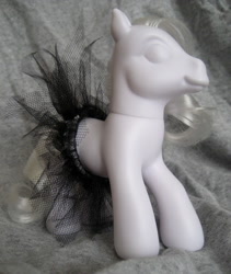 Size: 843x1000 | Tagged: safe, photographer:noelle23, earth pony, pony, g3, blank, clothes, customized toy, irl, photo, smiling, solo, tail, toy, tutu