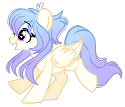 Size: 2308x1971 | Tagged: safe, alternate version, artist:emberslament, oc, oc only, oc:bubblebeat, pegasus, pony, female, freckles, heart, heart eyes, mare, quadrupedal, simple background, solo, transparent background, wingding eyes