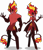 Size: 3470x4000 | Tagged: safe, artist:orin331, sunset shimmer, demon, human, satyr, equestria girls, g4, black sclera, claws, clothes, curved horn, duo, equestria guys, fangs, female, gloves, hooves, horn, long gloves, looking at you, male, partial nudity, redesign, rule 63, self paradox, simple background, slasher smile, smiling, smiling at you, socks, sunset glare, sunset lucifer, sunset satan, tail, thigh highs, topless, transparent background, wings