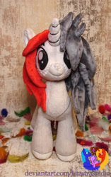 Size: 1757x2791 | Tagged: safe, artist:1stastrastudio, oc, oc:penny inkwell, pony, unicorn, female, irl, mare, photo, plushie, solo