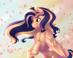 Size: 4096x3277 | Tagged: safe, artist:mantequiademani, oc, oc only, pegasus, pony, pegasus oc, solo, windswept mane, wings