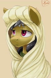 Size: 2690x4085 | Tagged: safe, artist:ryanmandraws, daring do, g4, bust, clothes, covered, female, headscarf, mare, scarf, solo
