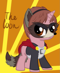 Size: 411x502 | Tagged: safe, artist:fire-girl872, pony, unicorn, 2014, abstract background, chubby, eric cartman, frown, looking at you, ponified, solo, south park, the coon