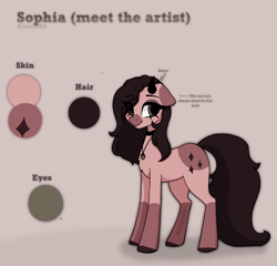 Size: 1950x1870 | Tagged: safe, artist:_alixxie_, oc, oc:sophia, earth pony, pony, female, floppy ears, horns, mare, reference sheet, simple background, solo, transparent background