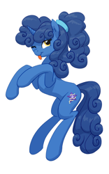 Size: 2400x3855 | Tagged: safe, artist:carnifex, oc, oc:nighttime wishes, pony, unicorn, ;p, female, hairband, high res, mare, one eye closed, simple background, solo, tongue out, white background, wink