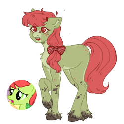 Size: 1000x1000 | Tagged: safe, artist:kazmuun, peachy sweet, earth pony, pony, g4, apple family member, female, mare, simple background, solo, transparent background