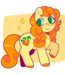 Size: 1327x1513 | Tagged: safe, artist:ariariari.png, carrot top, golden harvest, earth pony, pony, g4, female, mare, smiling, solo, sparkles