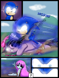 Size: 7500x10000 | Tagged: safe, artist:chedx, twilight sparkle, alicorn, hedgehog, pony, comic:learning with pibby glitch battles, g4, comic, commission, error, fanart, fanfic, fanfic art, glitch, multiverse, pibby, sonic the hedgehog, sonic the hedgehog (series), twilight sparkle (alicorn)
