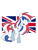 Size: 720x960 | Tagged: safe, artist:diniarvegafinahar, oc, oc:britannia (uk ponycon), earth pony, pony, female, flag, mare, nation ponies, open mouth, ponified, simple background, solo, united kingdom, white background