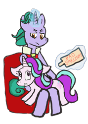 Size: 1080x1520 | Tagged: safe, firelight, starlight glimmer, pony, unicorn, g4, angry, father and child, father and daughter, female, male, over the knee, paddle, png, punishment, simple background, spank mark, spanking, traditional art, transparent background